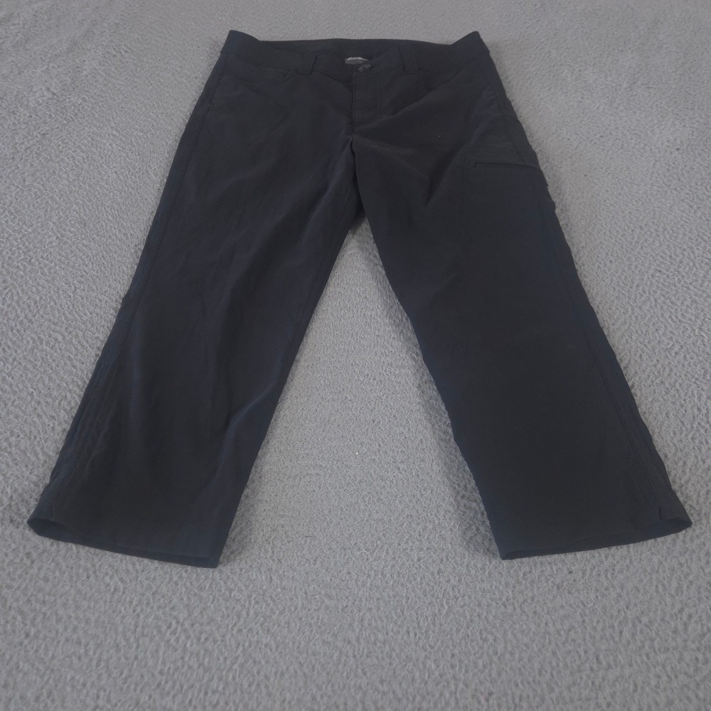 Eddie Bauer Pants Womens 8 Black Horizon Guide Straight Leg Nylon Stretch Hiking